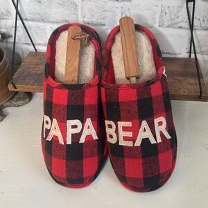 DearFoams ‘Papa Bear’ Cozy Slippers Size 10-11